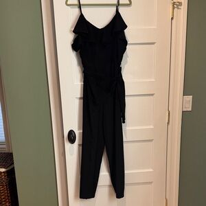Banana Republic Black Ruffle Jumpsuit